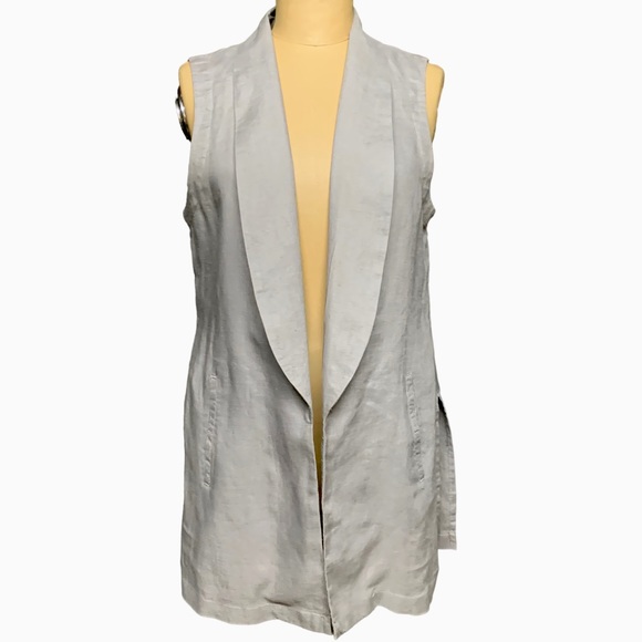 St. Tropez. Linen Vest - Picture 1 of 7